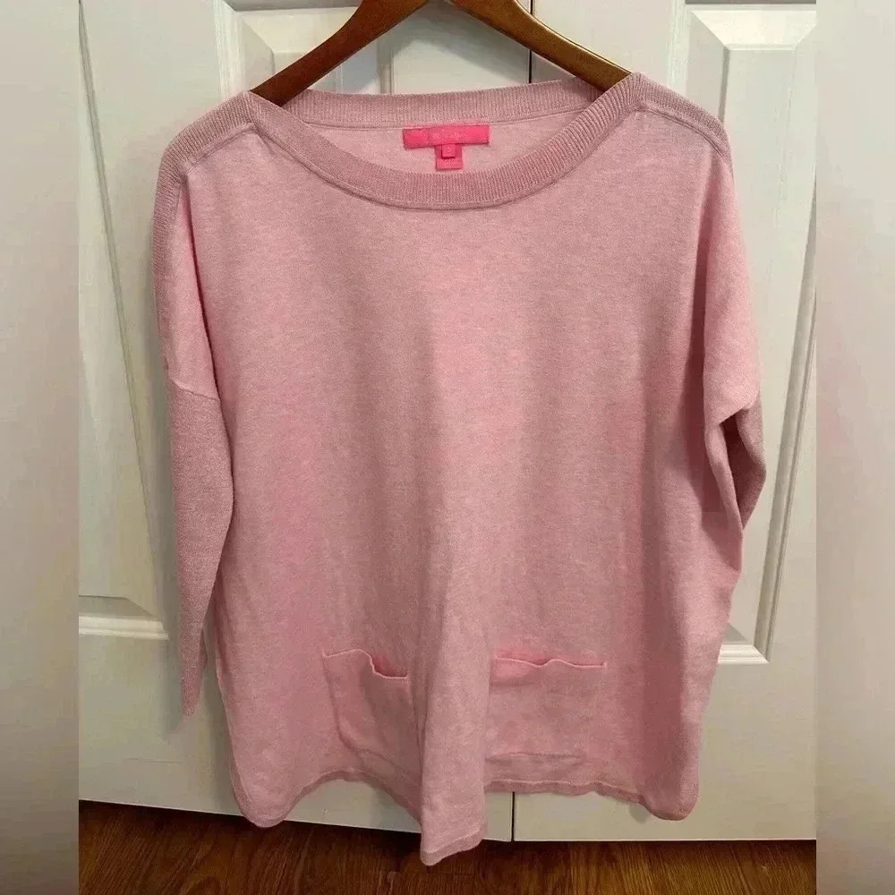 Lilly Pulitzer Pink Cobo sweater size Small